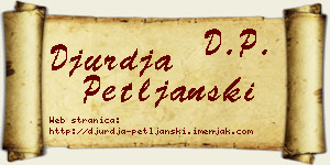 Đurđa Petljanski vizit kartica